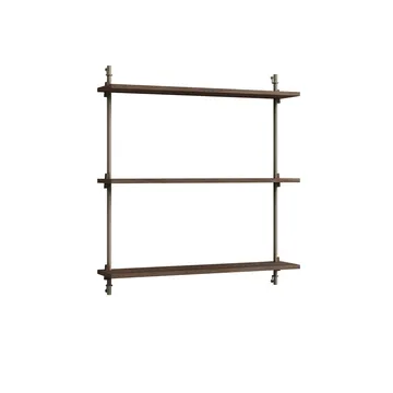 Półka ścienna Wall Shelving - Dąb wędzony-warm grey, 92×85×17,5 cm, WS.85.1 - MOEBE