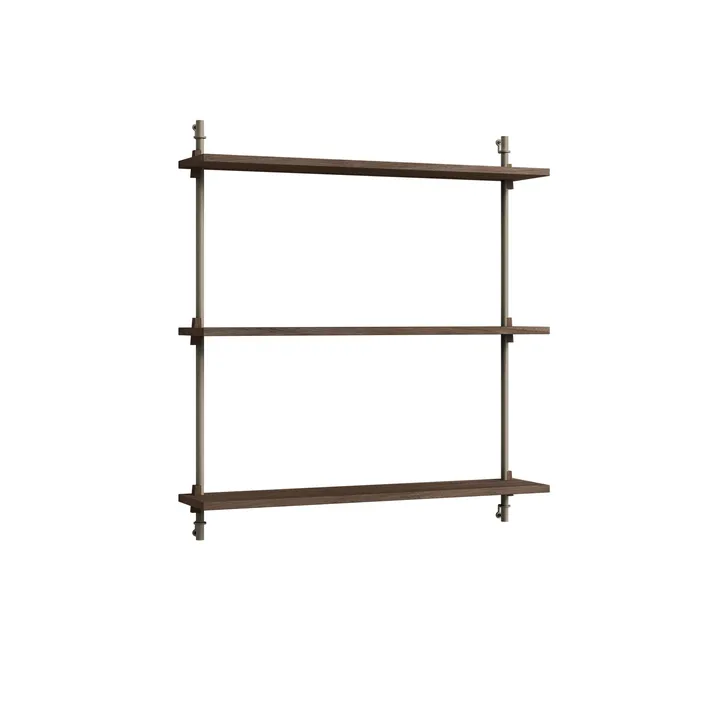 Półka ścienna Wall Shelving - Dąb wędzony-warm grey, 92×85×17,5 cm, WS.85.1 - MOEBE