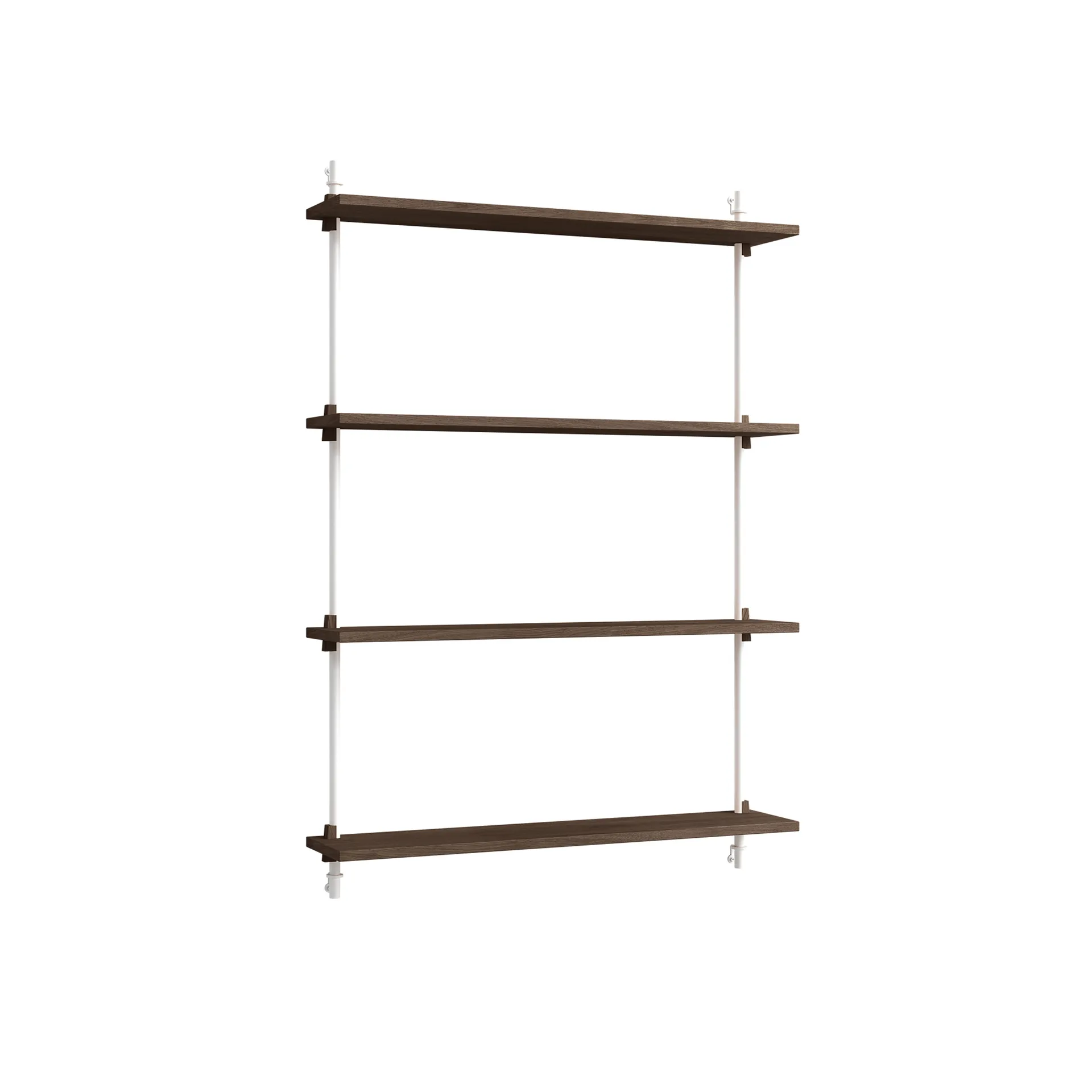 Półka ścienna Wall Shelving, Dąb wędzony-white, 92×115×17,5 cm, WS.115.1 MOEBE