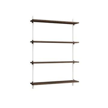 Półka ścienna Wall Shelving - Dąb wędzony-white, 92×115×17,5 cm, WS.115.1 - MOEBE