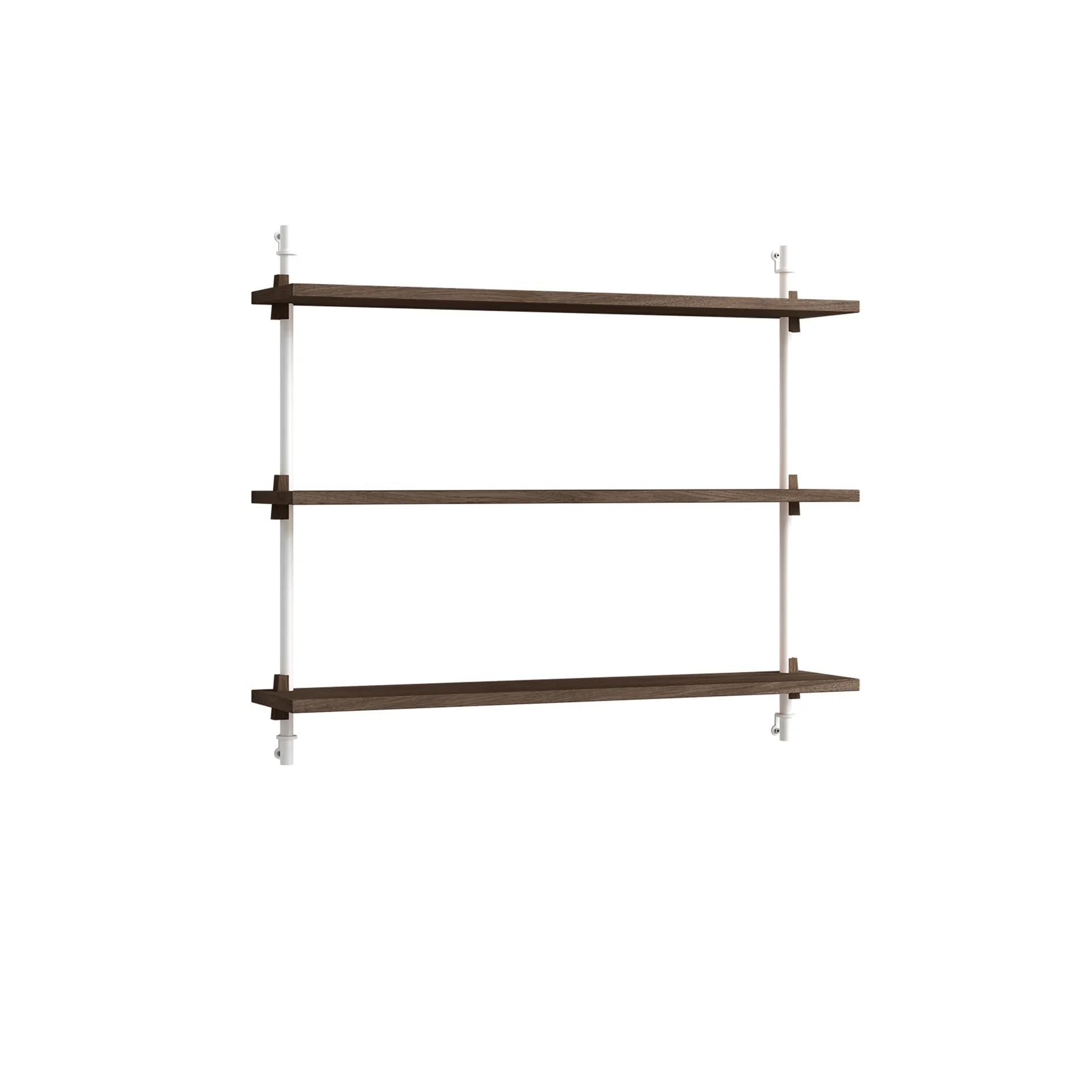 Półka ścienna Wall Shelving, Dąb wędzony-white, 92×65×17,5 cm, WS.65.1 MOEBE