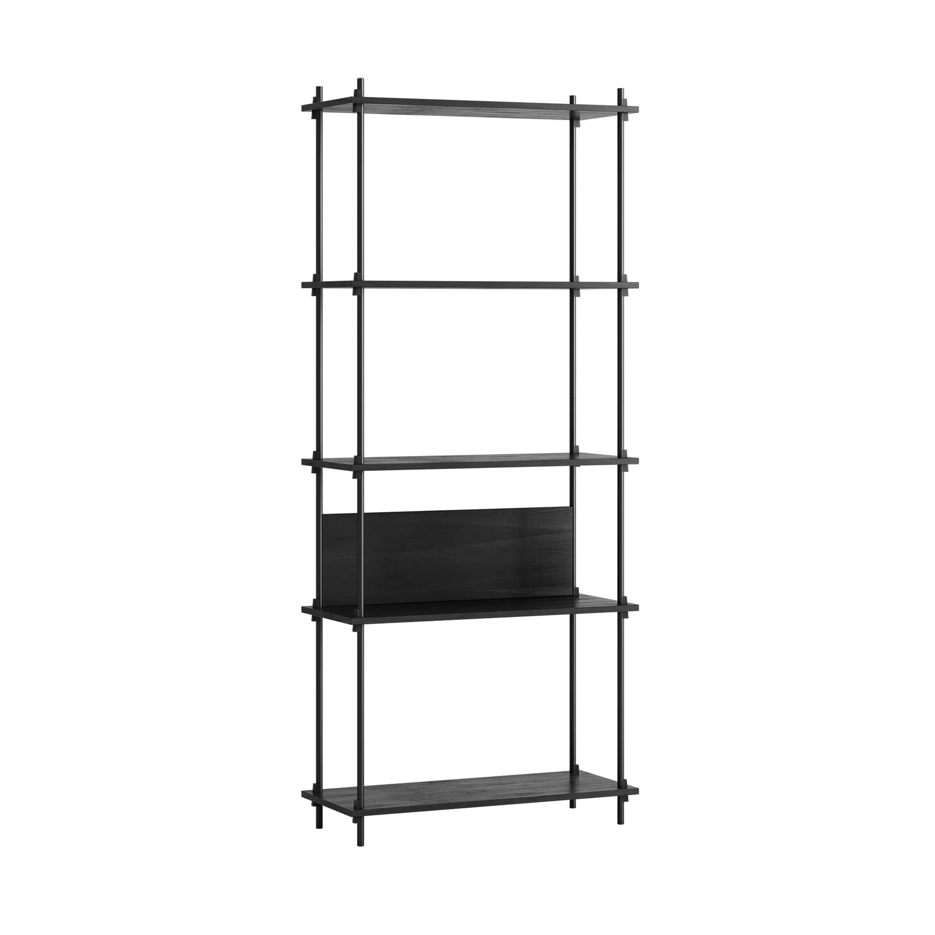 Półka Shelving System Classic, Black, 86×200×35 cm, S.200.1.A MOEBE