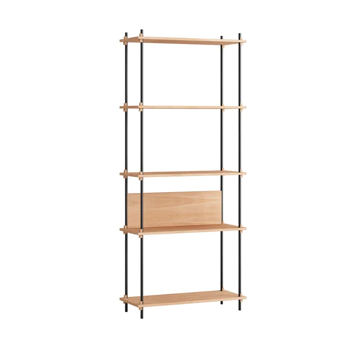Półka Shelving System Classic - Dąb-black, 86×200×35 cm, S.200.1.A - MOEBE