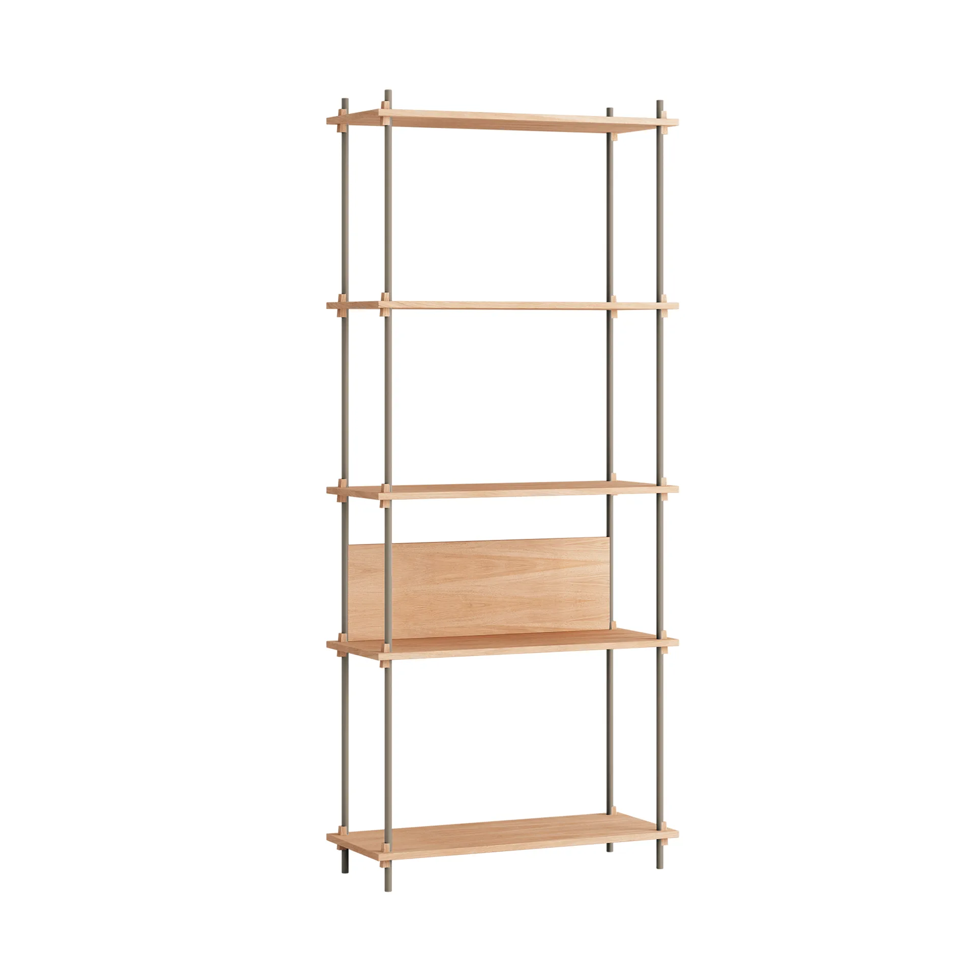 Półka Shelving System Classic, Dąb-warm grey, 86×200×35 cm, S.200.1.A MOEBE