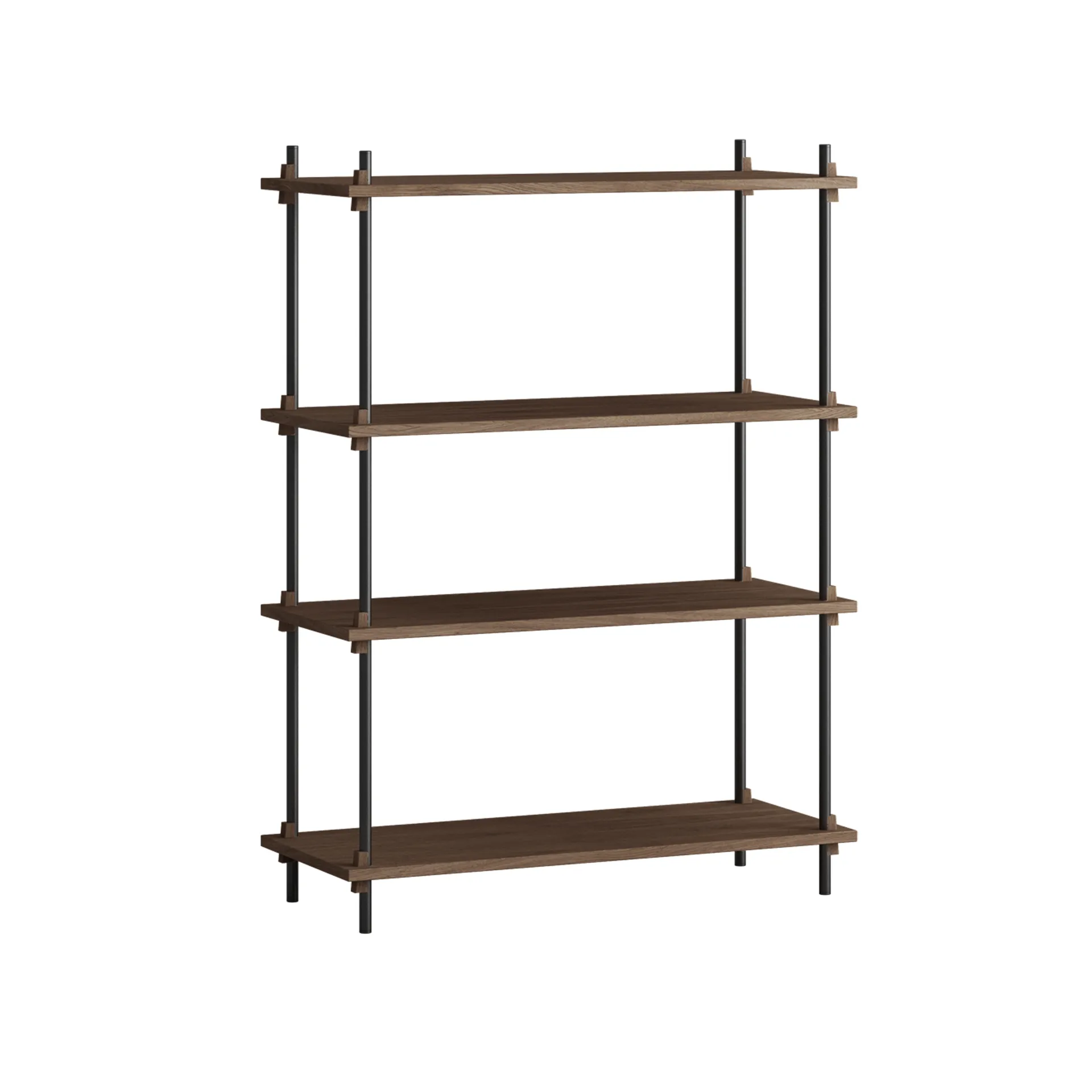 Półka Shelving System Classic, Dąb wędzony-black, 86x115x35 cm, S.115.1.A MOEBE