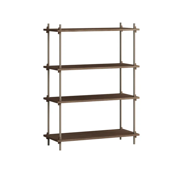 Półka Shelving System Classic - Dąb wędzony-warm grey, 86×115×35 cm, S.115.1.A - MOEBE