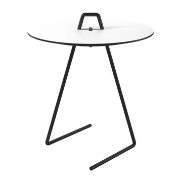 Przenośny stolik boczny Ø45 cm - Black, White - MOEBE