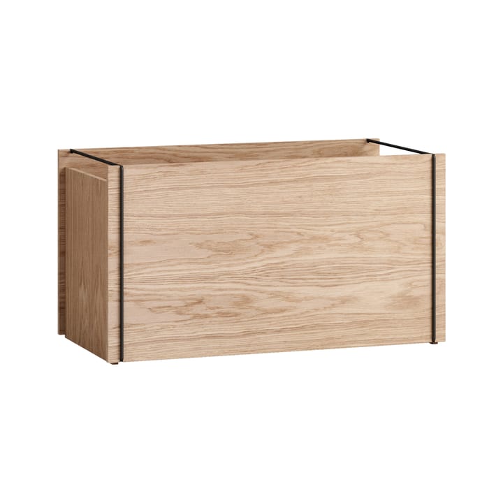 Pudełko do przechowywania dębowe 33x60 cm - Wood, black - MOEBE