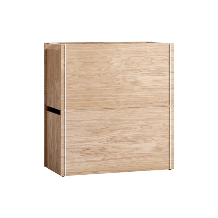 Pudełko do przechowywania dębowe 33x60 cm - Wood, white - MOEBE