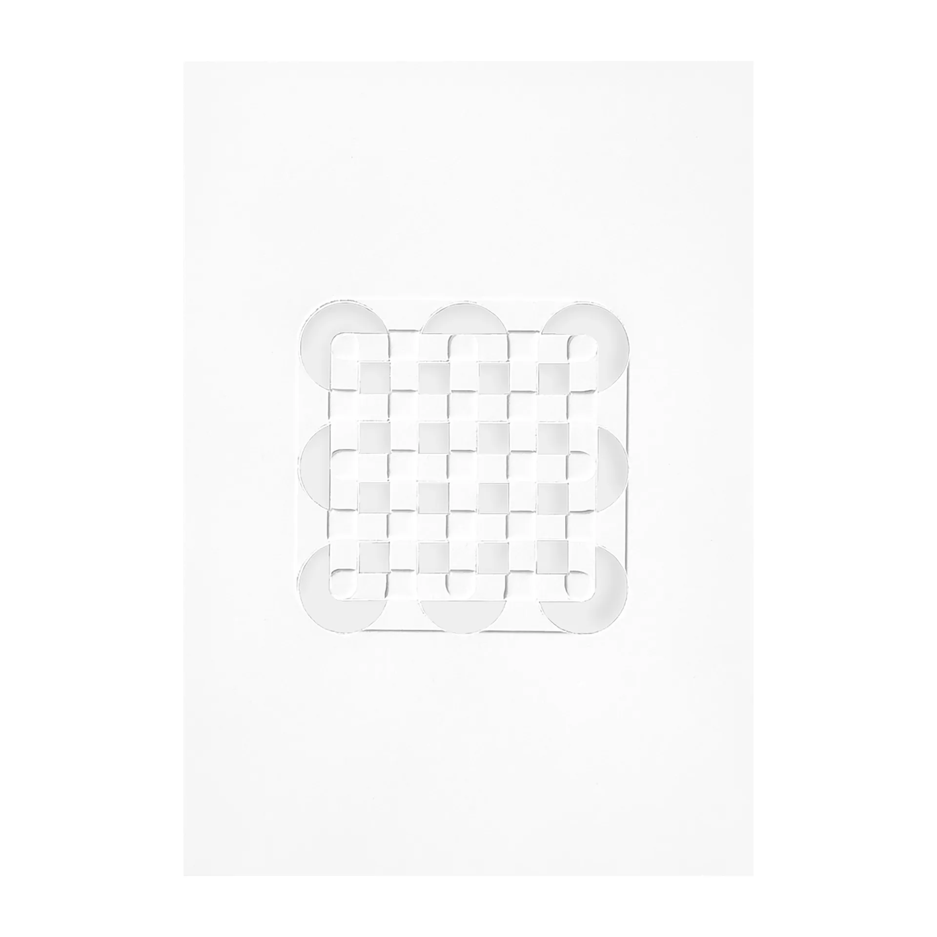 Relief circles & squares 14,8x21 cm, Off White MOEBE