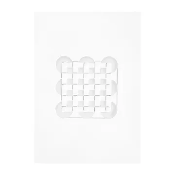 Relief circles & squares 14,8x21 cm - Off White - MOEBE