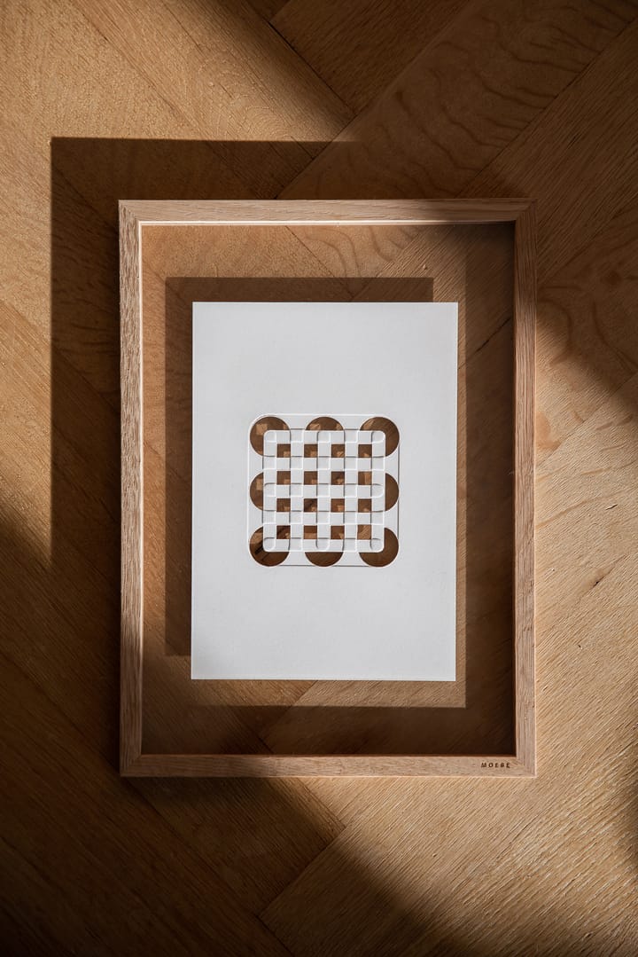 Relief circles & squares 21x29,7 cm, Off White MOEBE