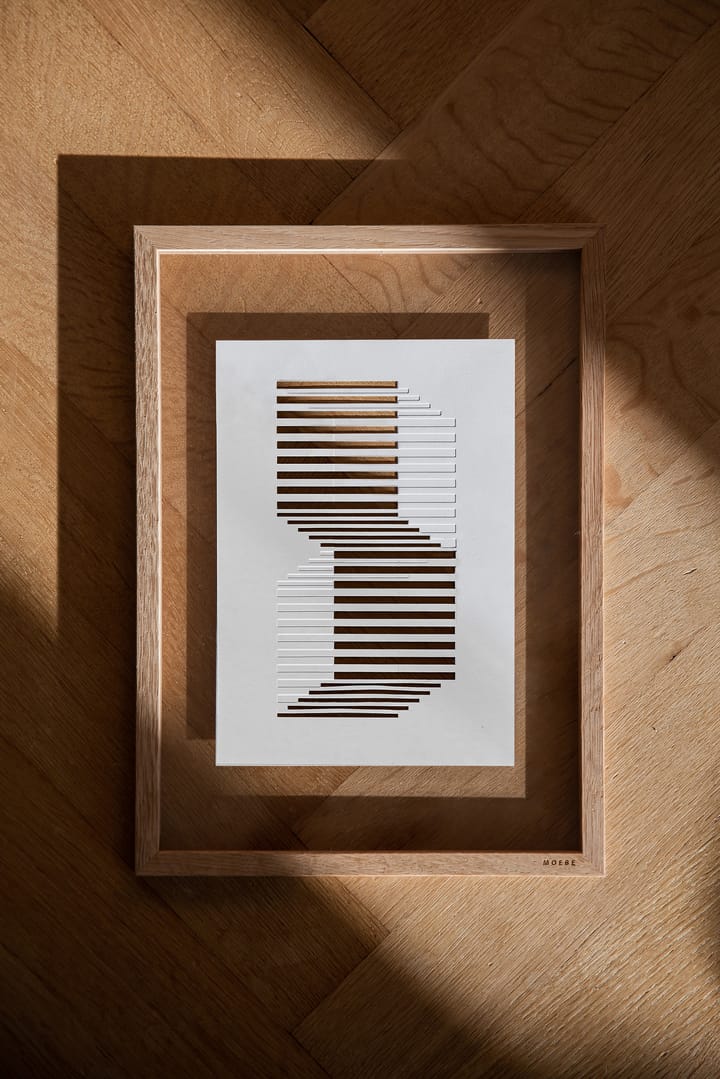 Relief shifted lines 14,8x21 cm, Off White MOEBE