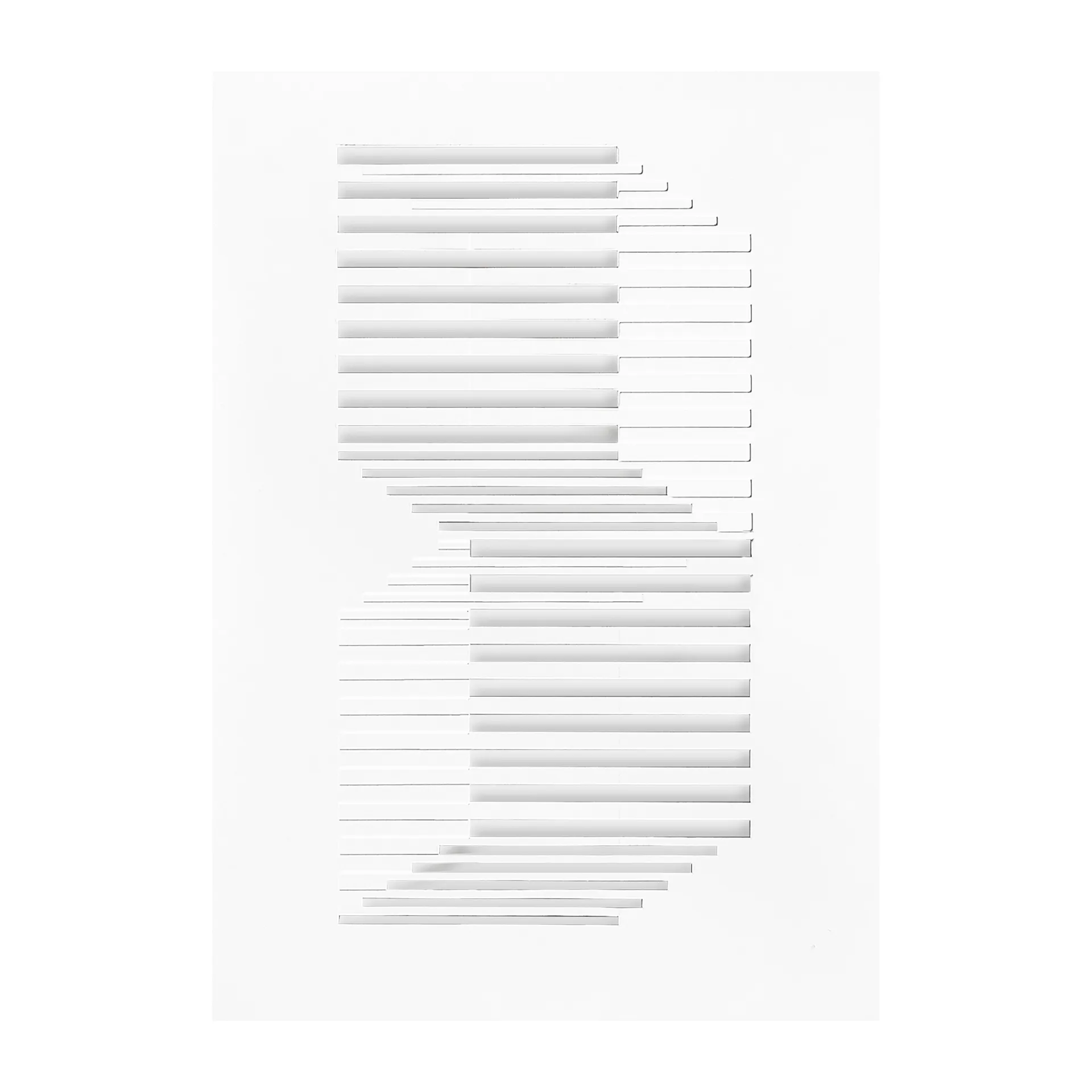 Relief shifted lines 29,7x42 cm, Off White MOEBE