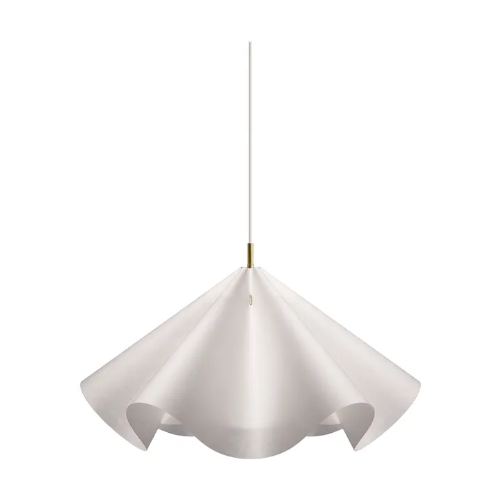 Sinuate lampa wisząca - Biało-mosiężny, duży Ø75x40 cm - MOEBE