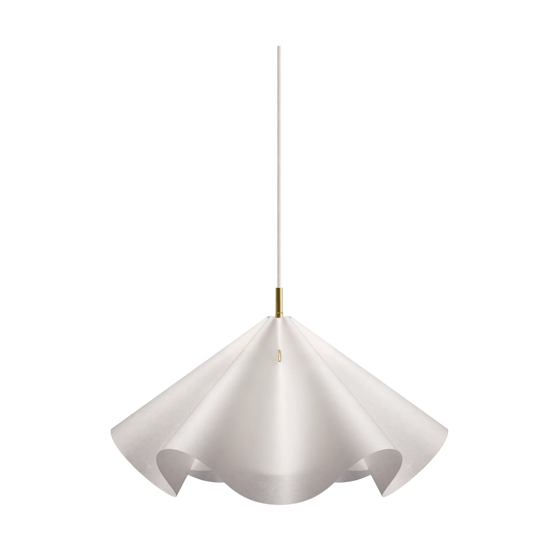 Sinuate lampa wisząca, Biały-mosiądz, średni Ø60x30 cm MOEBE