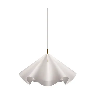 Sinuate lampa wisząca - Biały-mosiądz, średni Ø60x30 cm - MOEBE