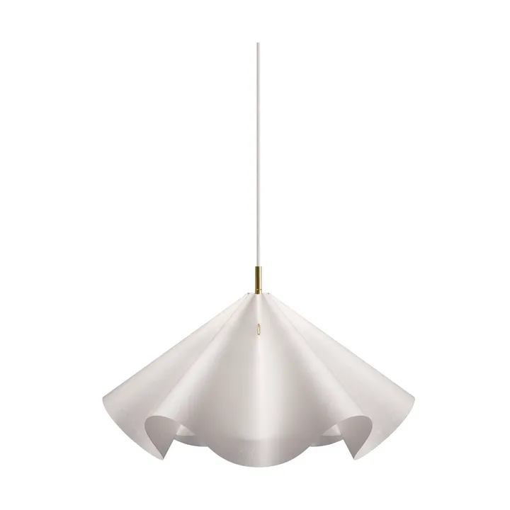 Sinuate lampa wisząca - Biały-mosiądz, średni Ø60x30 cm - MOEBE