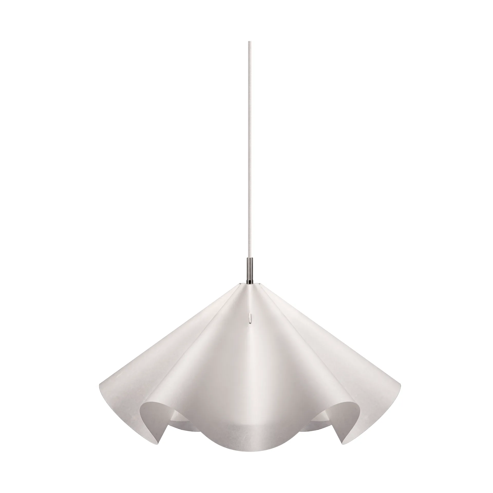 Sinuate lampa wisząca, White-stainless steel, medium Ø60x30 cm MOEBE