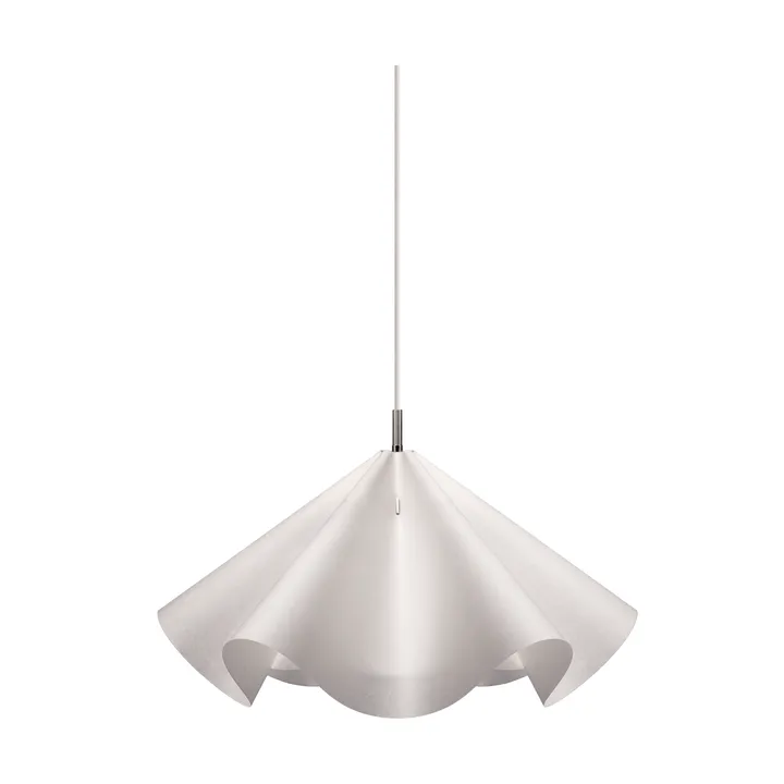 Sinuate lampa wisząca - White-stainless steel, medium Ø60x30 cm - MOEBE
