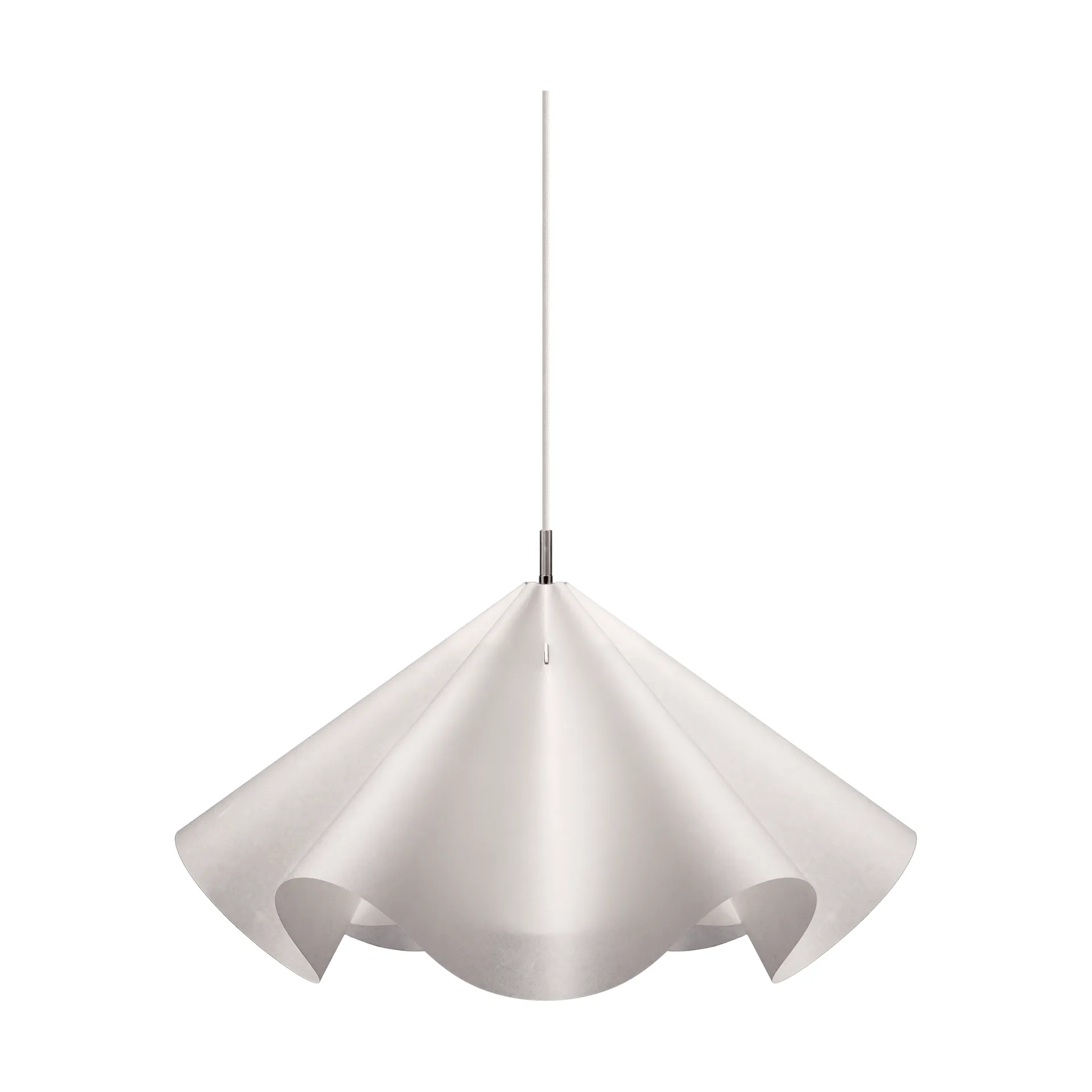 Sinuate lampa wisząca, White-stal nierdzewna, duże Ø75x40 cm MOEBE