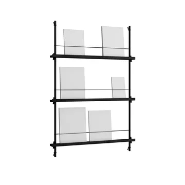 Stojak na gazety Magazine Shelving - Black, 85x115x7 cm, MS.115.1 - MOEBE
