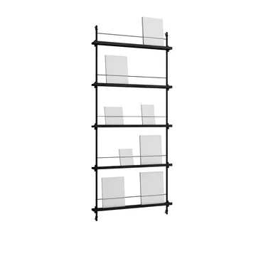 Stojak na gazety Magazine Shelving - Black, 85x180x7 cm, MS.180.1 - MOEBE