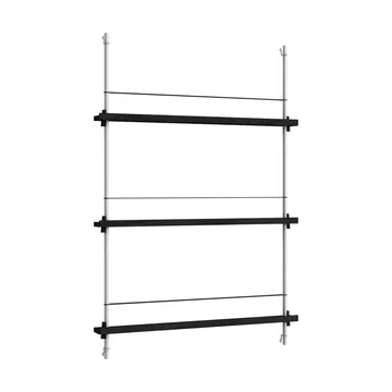 Stojak na gazety Magazine Shelving - Black-stal nierdzewna, 85x115x7 cm, MS.115.1 - MOEBE