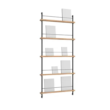 Stojak na gazety Magazine Shelving - Dąb-black, 85×180×7 cm, MS.180.1 - MOEBE