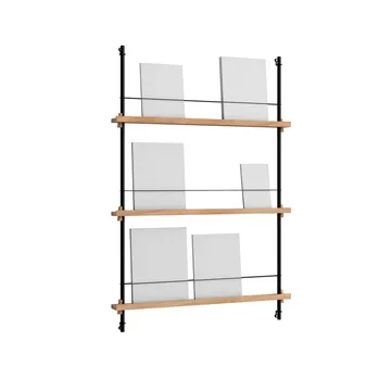 Stojak na gazety Magazine Shelving - Dąb-black, 85x115x7 cm, MS.115.1 - MOEBE