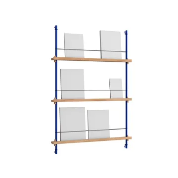 Stojak na gazety Magazine Shelving - Dąb-deep blue, 85×115×7 cm, MS.115.1 - MOEBE