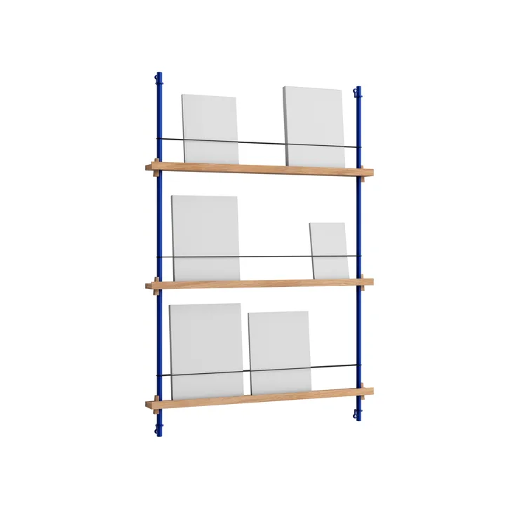 Stojak na gazety Magazine Shelving - Dąb-deep blue, 85×115×7 cm, MS.115.1 - MOEBE