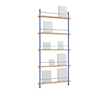 Stojak na gazety Magazine Shelving - Dąb-deep blue, 85×180×7 cm, MS.180.1 - MOEBE