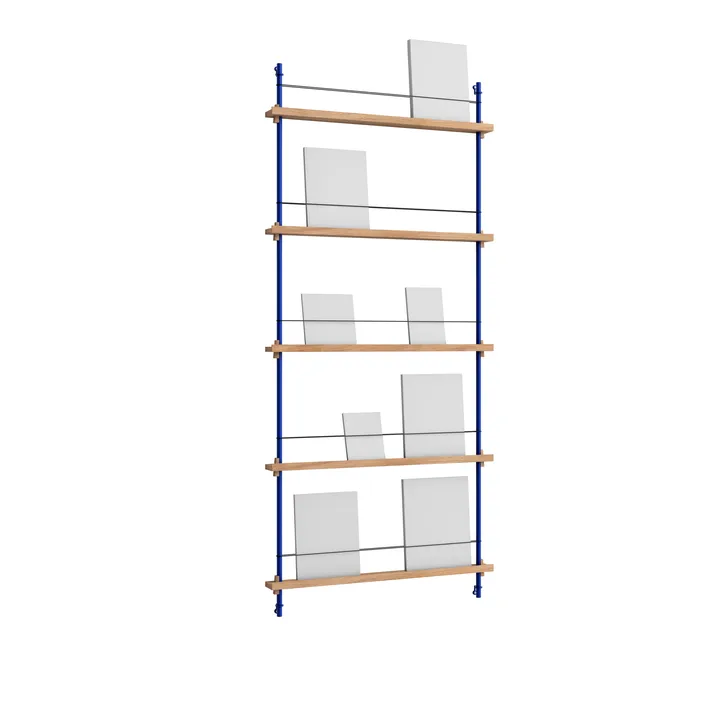 Stojak na gazety Magazine Shelving - Dąb-deep blue, 85×180×7 cm, MS.180.1 - MOEBE