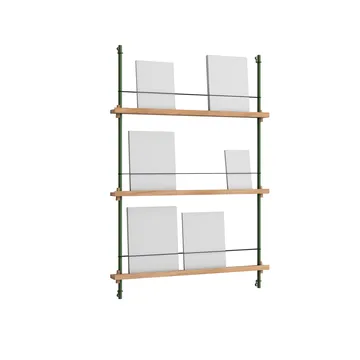 Stojak na gazety Magazine Shelving - Dąb-pine green, 85×115×7 cm, MS.115.1 - MOEBE