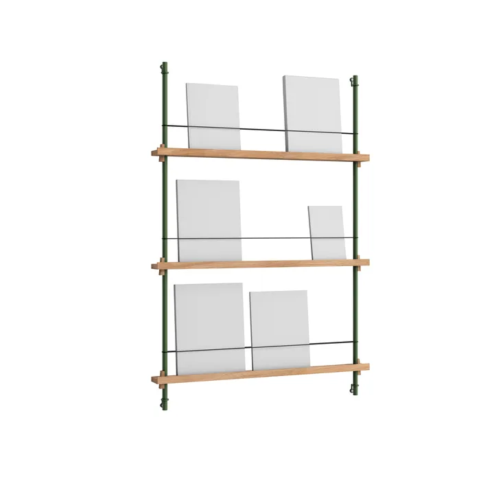 Stojak na gazety Magazine Shelving - Dąb-pine green, 85×115×7 cm, MS.115.1 - MOEBE