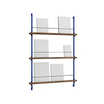 Stojak na gazety Magazine Shelving - Dąb wędzony-deep blue, 85×115×7 cm, MS.115.1 - MOEBE