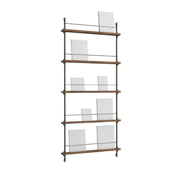 Stojak na gazety Magazine Shelving - Dąb wędzony-pine green, 85×180×7 cm, MS.180.1 - MOEBE