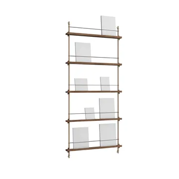 Stojak na gazety Magazine Shelving - Dąb wędzony-warm grey, 85×180×7 cm, MS.180.1 - MOEBE