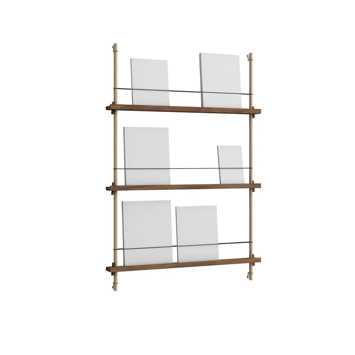 Stojak na gazety Magazine Shelving - Dąb wędzony-warm grey, 85x115x7 cm, MS.115.1 - MOEBE