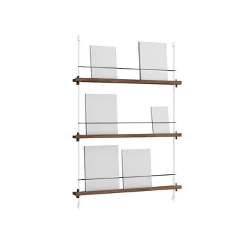 Stojak na gazety Magazine Shelving - Dąb wędzony-white, 85×115×7 cm, MS.115.1 - MOEBE