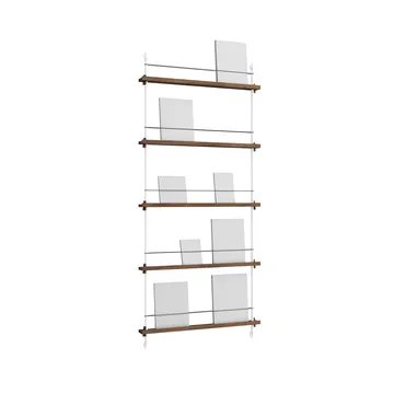 Stojak na gazety Magazine Shelving - Dąb wędzony-white, 85×180×7 cm, MS.180.1 - MOEBE