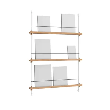 Stojak na gazety Magazine Shelving - Dąb-white, 85×115×7 cm, MS.115.1 - MOEBE