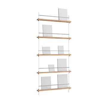Stojak na gazety Magazine Shelving - Dąb-white, 85x180x7 cm, MS.180.1 - MOEBE