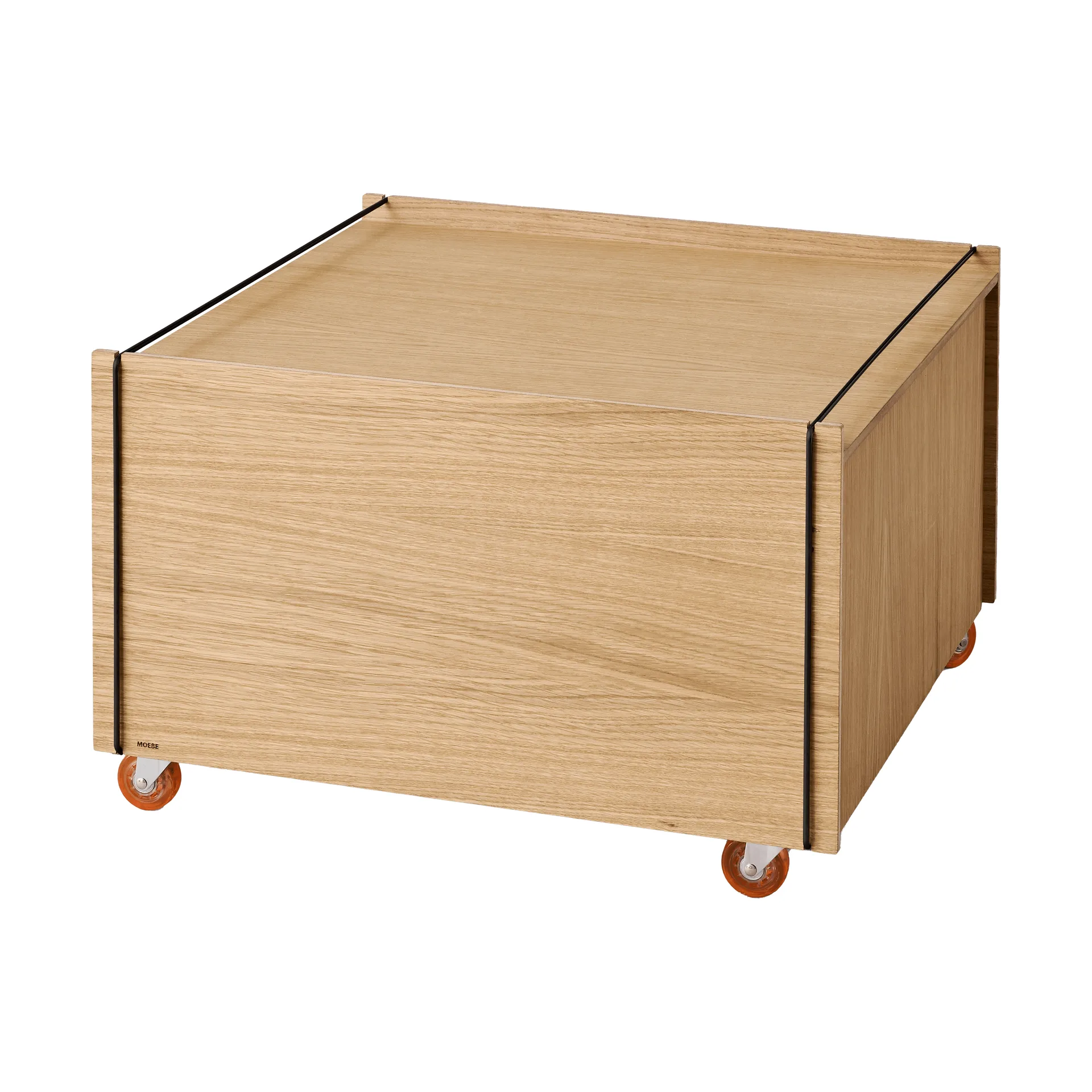 Stolik kawowy ze schowkiem Moebe Storage Chest, Dąb olejowany-czarny, 60x61x38.2 cm MOEBE