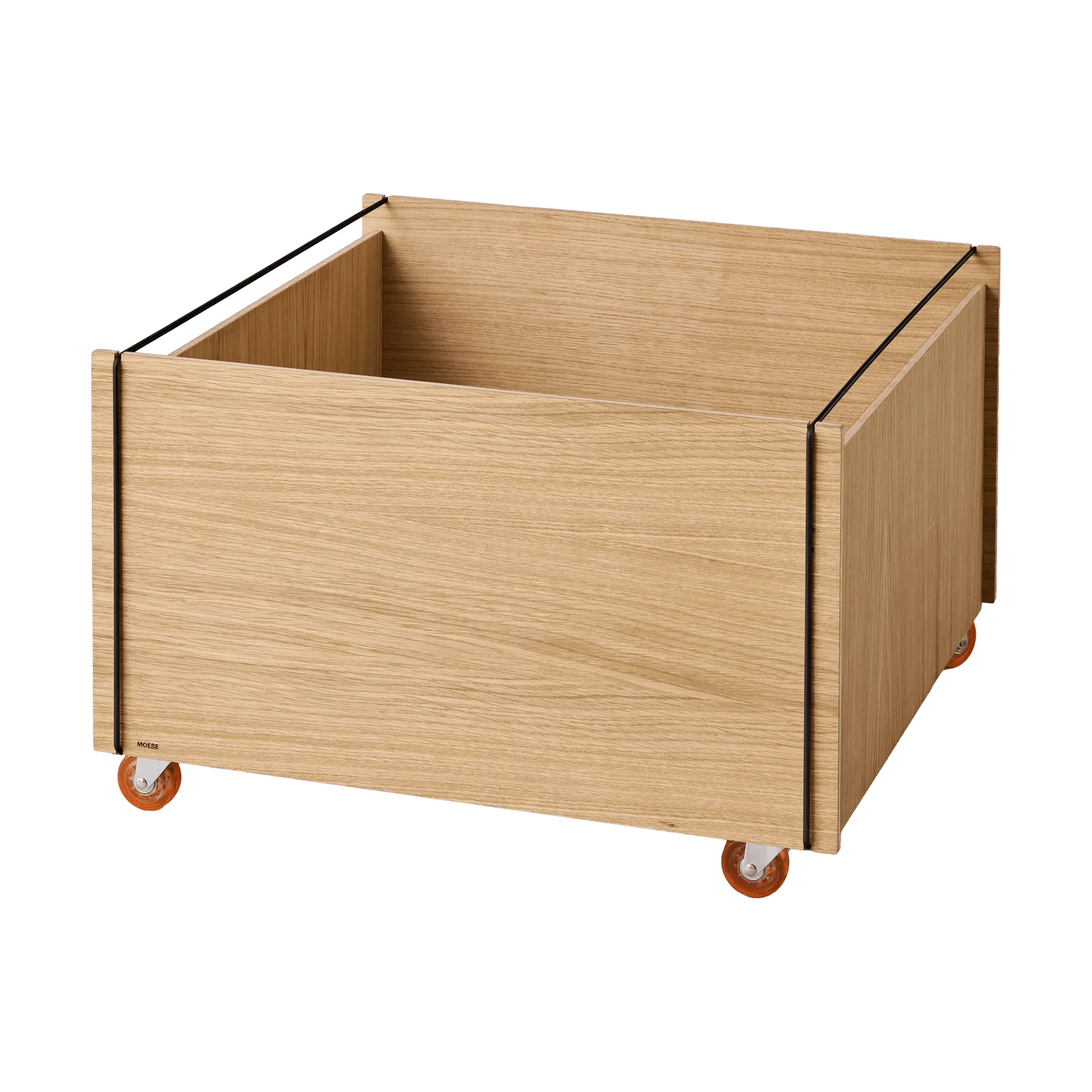 Stolik kawowy ze schowkiem Moebe Storage Chest, Dąb olejowany-czarny, 60x61x38.2 cm MOEBE