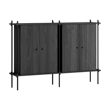 Szafka Shelving System Cabinet - Black, 163x115x35 cm, S.115.2.E - MOEBE