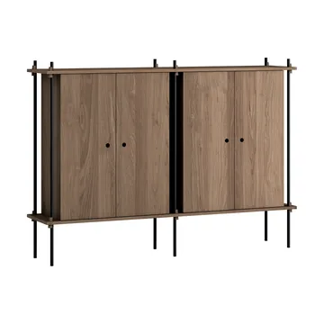 Szafka Shelving System Cabinet - Dąb wędzony-black, 163x115x35 cm, S.115.2.E - MOEBE