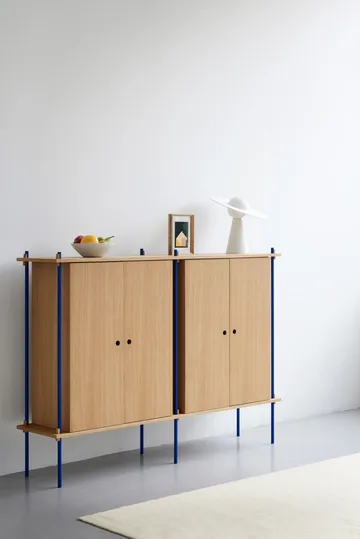 Szafka Shelving System Cabinet - Dąb wędzony-white, 163×115×35 cm S.115.2.E - MOEBE