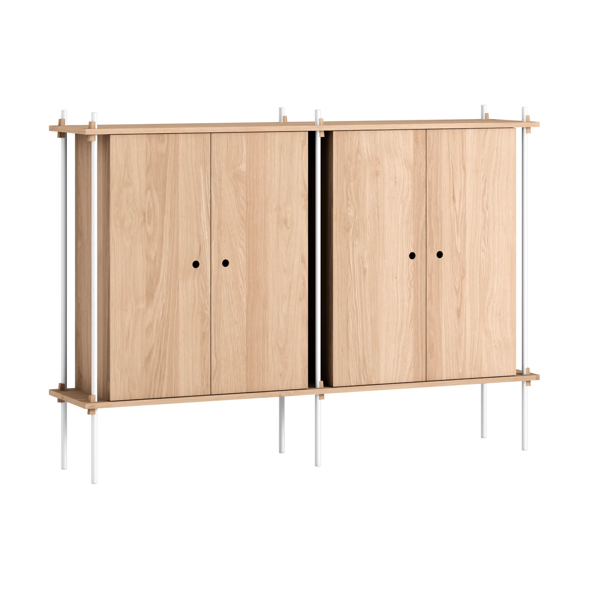 Szafka Shelving System Cabinet, Dąb-white, 163×115×35 cm, S.115.2.E MOEBE